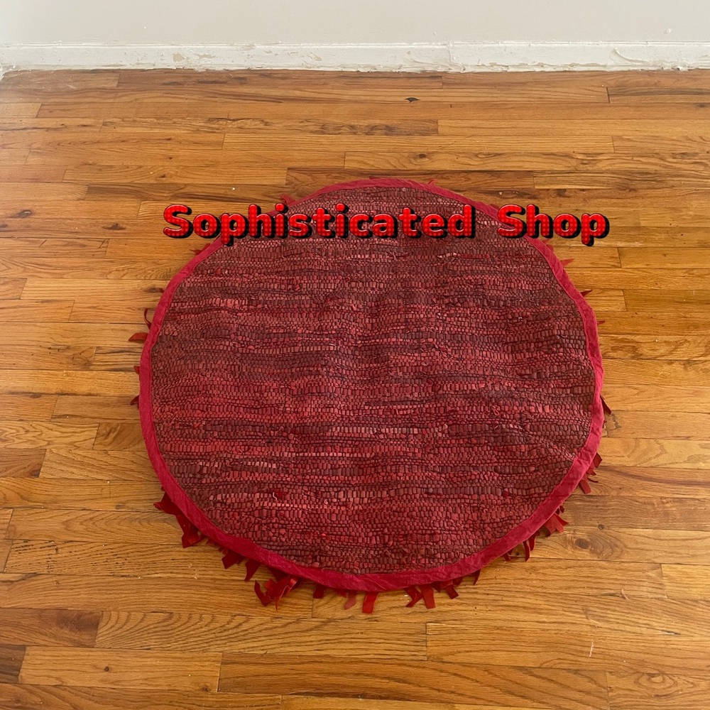 🔴Safavieh Leather Shag Round Rug🔴 - Picture 2 of 5